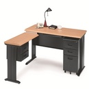 CD辦公桌系列 (木紋桌板、黑腳)