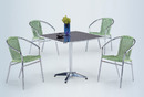 鋁製休閒方桌椅828-1+827-5